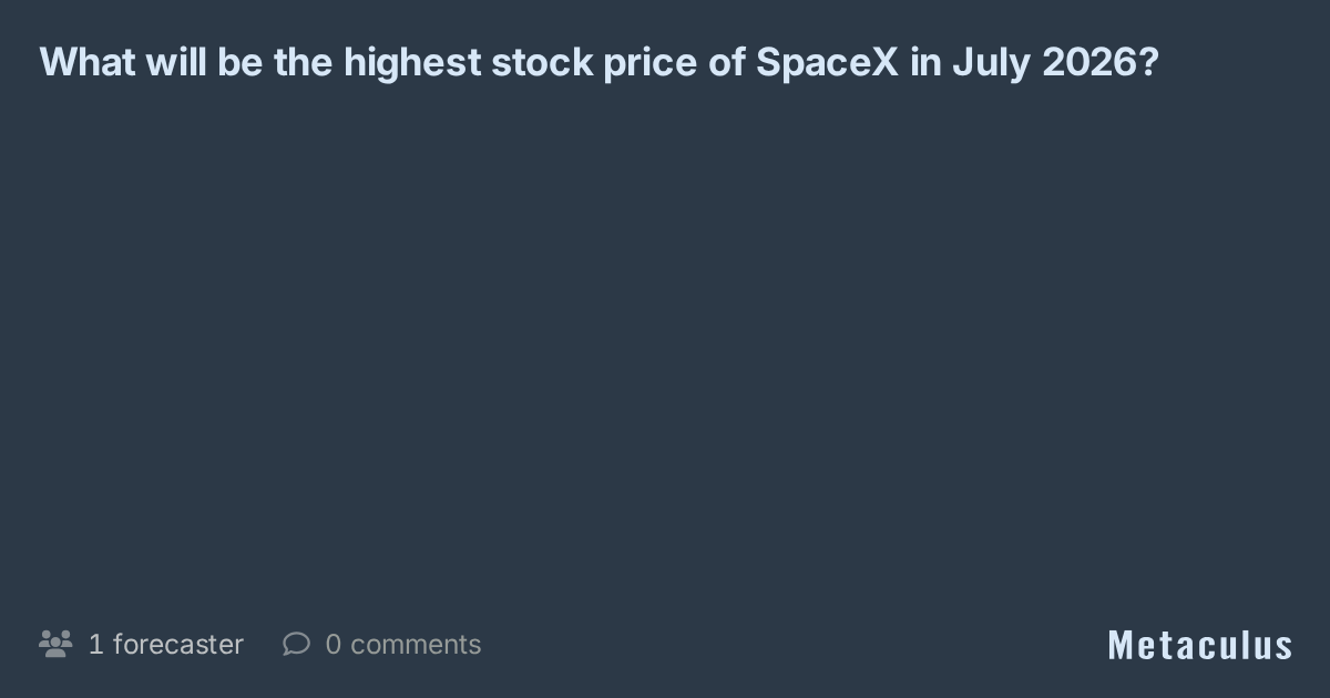 What will be the highest stock price of SpaceX in July 2026?